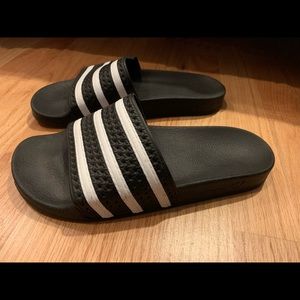 Adidas Black Slides Size 8 worn once